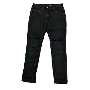 Wax Jeans Black Cuffed Hem Capri Denim Jeans Size 3 Women’s